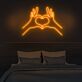 Hände mit Herzform LED-Neonschild Wohnzimmer Schlafzimmer
