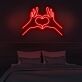 Hände mit Herzform LED-Neonschild Wohnzimmer Schlafzimmer