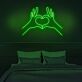 Hände mit Herzform LED-Neonschild Wohnzimmer Schlafzimmer