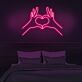 Hände mit Herzform LED-Neonschild Wohnzimmer Schlafzimmer