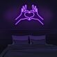 Hände mit Herzform LED-Neonschild Wohnzimmer Schlafzimmer