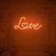 Love LED Neon Schriftzug mit Herz