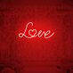 Love LED Neon Schriftzug mit Herz