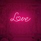 Love LED Neon Schriftzug mit Herz