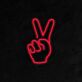 Hand mit Victory-Zeichen LED-Neonschild für Wohnzimmer oder Bar