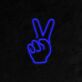 Hand mit Victory-Zeichen LED-Neonschild für Wohnzimmer oder Bar