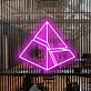 Geometrische Dreiecksform LED-Neonschild für Wohnzimmer und Studio