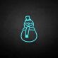 Schneemann als LED-Neonschild für Weihnachten