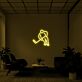 Eishockeyspieler LED-Neonschild für Wohnzimmer Sportbar