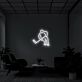 Eishockeyspieler LED-Neonschild für Wohnzimmer Sportbar