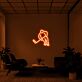 Eishockeyspieler LED-Neonschild für Wohnzimmer Sportbar