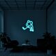 Eishockeyspieler LED-Neonschild für Wohnzimmer Sportbar