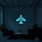 Passagierflugzeug als LED-Neonschild