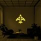 Passagierflugzeug LED-Neonschild für Wohnzimmer oder Büro