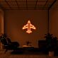 Passagierflugzeug LED-Neonschild für Wohnzimmer oder Büro