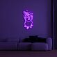 Surreale Büste mit Ringplanet LED-Neonschild