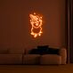Surreale Büste mit Ringplanet LED-Neonschild