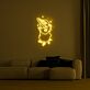 Surreale Büste mit Ringplanet LED-Neonschild