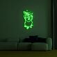 Surreale Büste mit Ringplanet LED-Neonschild