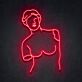 Körperumriss einer Frau LED-Neonschild für Wohnzimmer Kunstgalerie