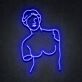 Körperumriss einer Frau LED-Neonschild für Wohnzimmer Kunstgalerie