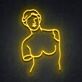 Körperumriss einer Frau LED-Neonschild für Wohnzimmer Kunstgalerie