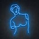 Körperumriss einer Frau LED-Neonschild für Wohnzimmer Kunstgalerie