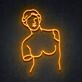 Körperumriss einer Frau LED-Neonschild für Wohnzimmer Kunstgalerie