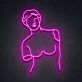 Körperumriss einer Frau LED-Neonschild für Wohnzimmer Kunstgalerie