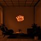 Krone LED-Neonschild für Wohnzimmer oder Büro