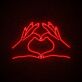 Hände mit Herzform LED-Neonschild Wohnzimmer Schlafzimmer