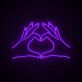 Hände mit Herzform LED-Neonschild Wohnzimmer Schlafzimmer