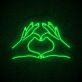 Hände mit Herzform LED-Neonschild Wohnzimmer Schlafzimmer