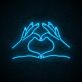 Hände mit Herzform LED-Neonschild Wohnzimmer Schlafzimmer