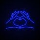 Hände mit Herzform LED-Neonschild Wohnzimmer Schlafzimmer