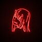 Anime Mädchen mit Hörnern LED-Neonschild für Gaming Zimmer