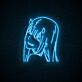 Anime Mädchen mit Hörnern LED-Neonschild für Gaming Zimmer