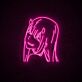 Anime Mädchen mit Hörnern LED-Neonschild für Gaming Zimmer