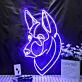 Schäferhund Kopf LED-Neonschild Wohnzimmer Büro