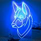 Schäferhund Kopf LED-Neonschild Wohnzimmer Büro