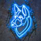 Schäferhund Kopf LED-Neonschild Wohnzimmer Büro