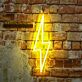 Blitzsymbol LED-Neonschild für Home Office oder Gaming Room
