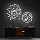 Abstrakte Cartoon Gesichter LED Neonschild als Wanddekoration