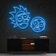 Abstrakte Cartoon Gesichter LED Neonschild als Wanddekoration