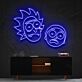 Abstrakte Cartoon Gesichter LED Neonschild als Wanddekoration