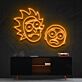 Abstrakte Cartoon Gesichter LED Neonschild als Wanddekoration