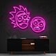 Abstrakte Cartoon Gesichter LED Neonschild als Wanddekoration