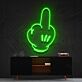 Provokante Handgeste LED Neonschild als moderne Wanddekoration