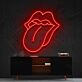 Pop Art Lippenmotiv LED Neonschild in moderner Linienoptik