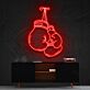 Boxhandschuhe LED-Neonschild für Fitnessstudio oder Sportbar